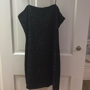 Leopard felt mini dress